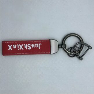 JunShXinX Universal Soft Faux Velvet Leather Car Keychain, Universal Key Fob Holder with Anti-Lost D-Ring, 2 Keyrings